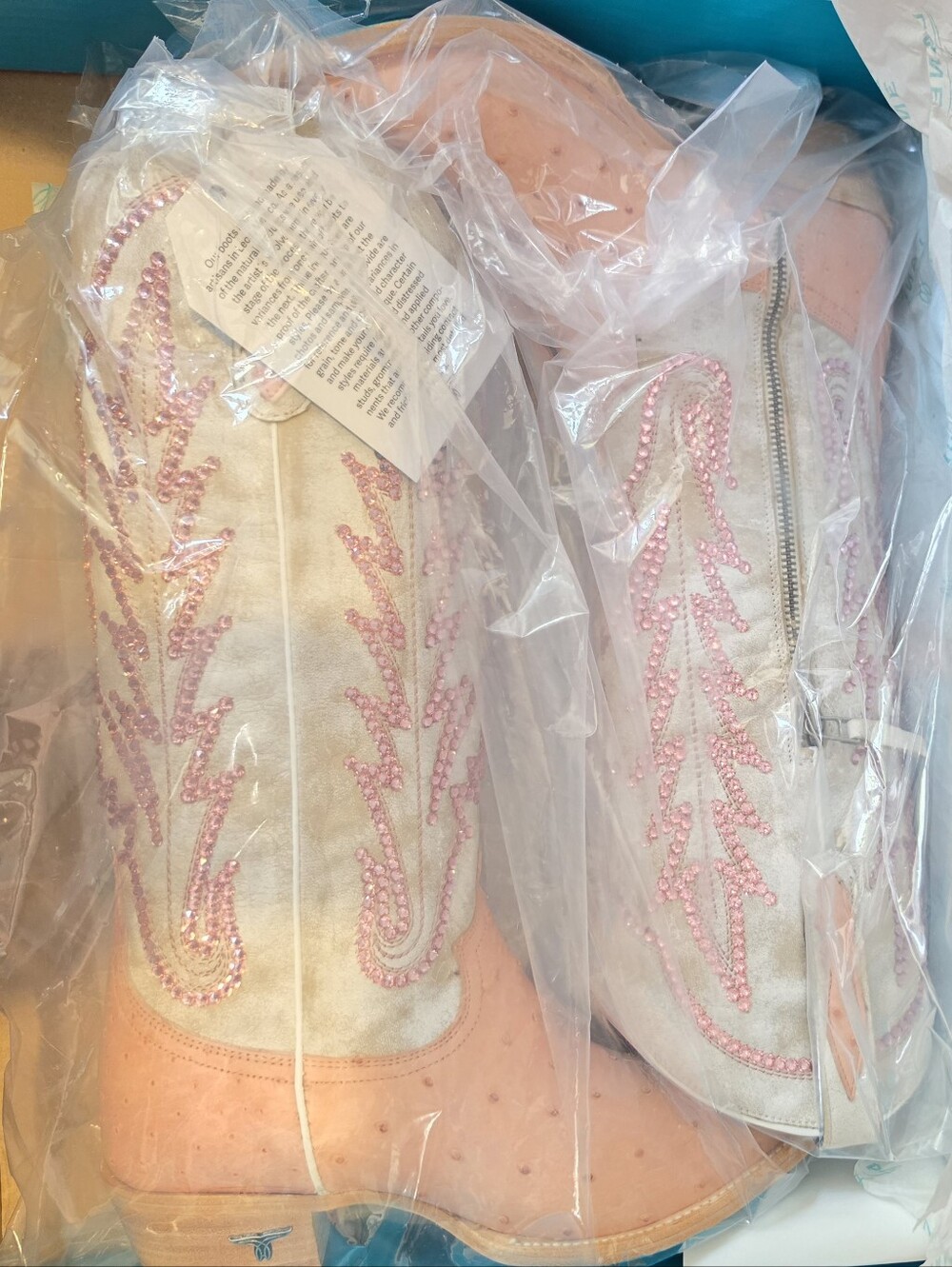 LANE Skylight Cowgirl Boots W/ Swarovski Crystals 9.5 - Picture 10 of 11